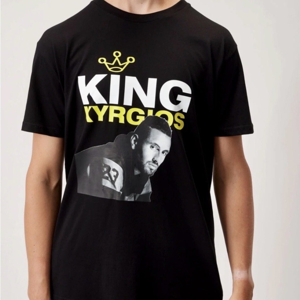 NEW NK NICK KYRGIOS WIMBLEDON TENNIS LIMITED EDITION T-SHIRT L LARGE